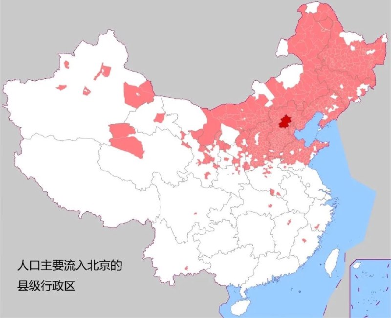 你从哪里来？北上广深人口虹吸范围by @麦壳虎  #无用但有趣的冷知识你从哪里来？北上广深人口虹吸范围by @麦壳虎  #无用但有趣的冷知识