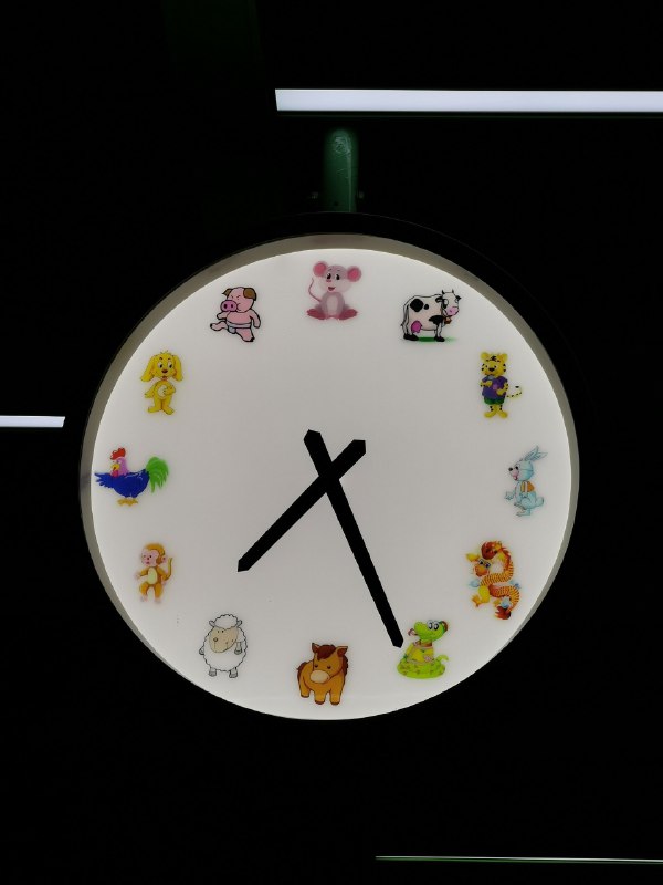 儿童公园地铁站时钟，是生肖表盘唉 #大产品小细节