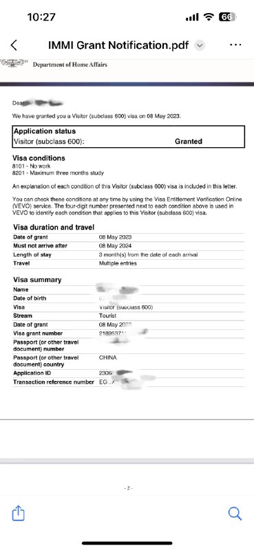 DIY 澳大利亚旅游签证，3 天就下签了，成本¥700